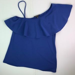 Banana Republic royal blue one shoulder blouse